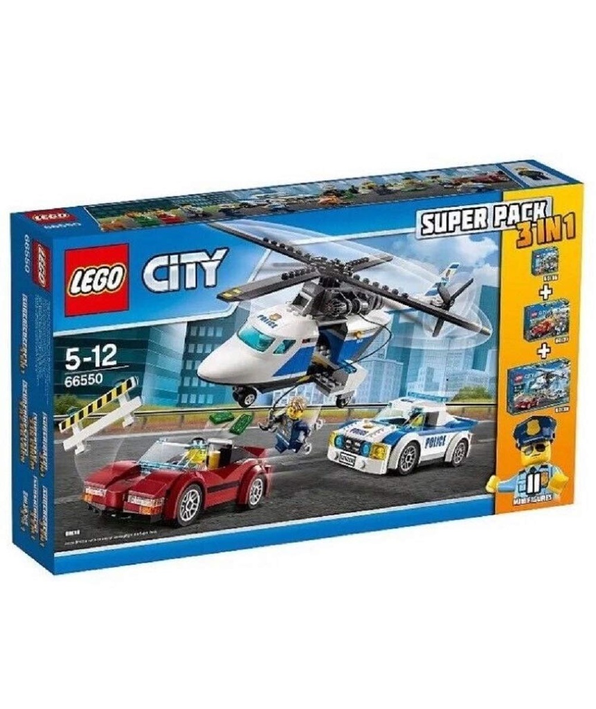 LEGO 66550 CITY POLICE VALUE PACK contains 60136 60137 60138