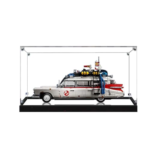 TRUSTFAR Acrylic Dustproof Display Case Designed for Lego Icons Ghostbusters ECTO1 10274 Car Models Dustproof Box Transparent Box Display Box Compatible with Lego 10274 No model Mirror