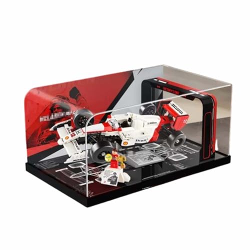 TRUSTFAR Acrylic Display Case for Lego 10330 McLaren MP44 Ayrton Senna Building Set Collection Protection Display Case Display Box Compatible with Lego 10330No Model background