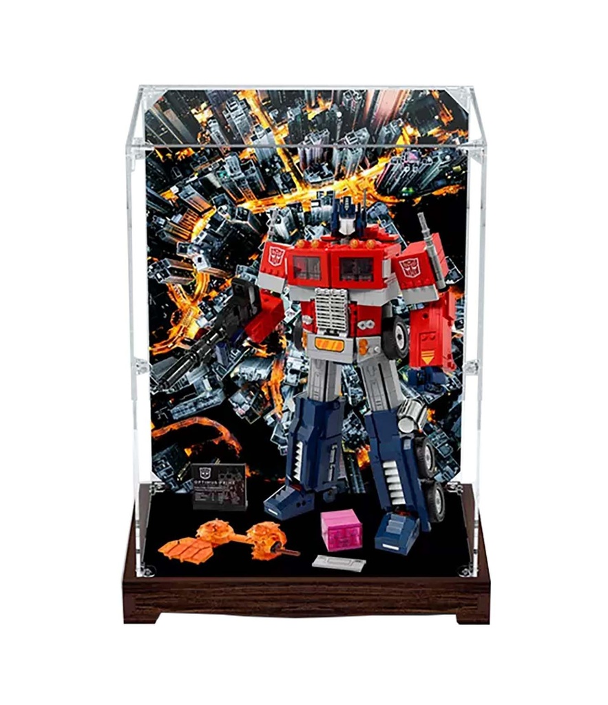 TRUSTFAR Acrylic Dustproof Display Case Designed for 10302 LEGO Icons Optimus Prime Transformers Building Block Model Transparent Box Display Box Compatible with Lego 10302 No model background2