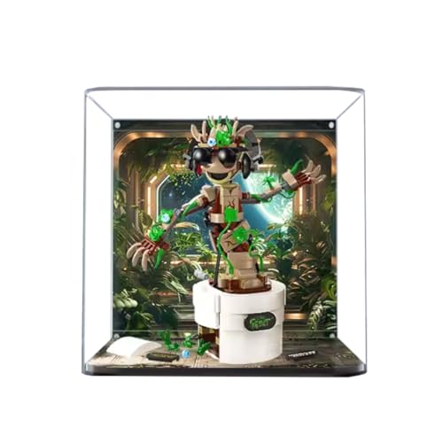 Figures Display Box for LEGO 76297 for Dancing Grroot Vehicle LRV Acrylic Dustproof Transparent Custom Display Case No Model Onepiece no patchwork