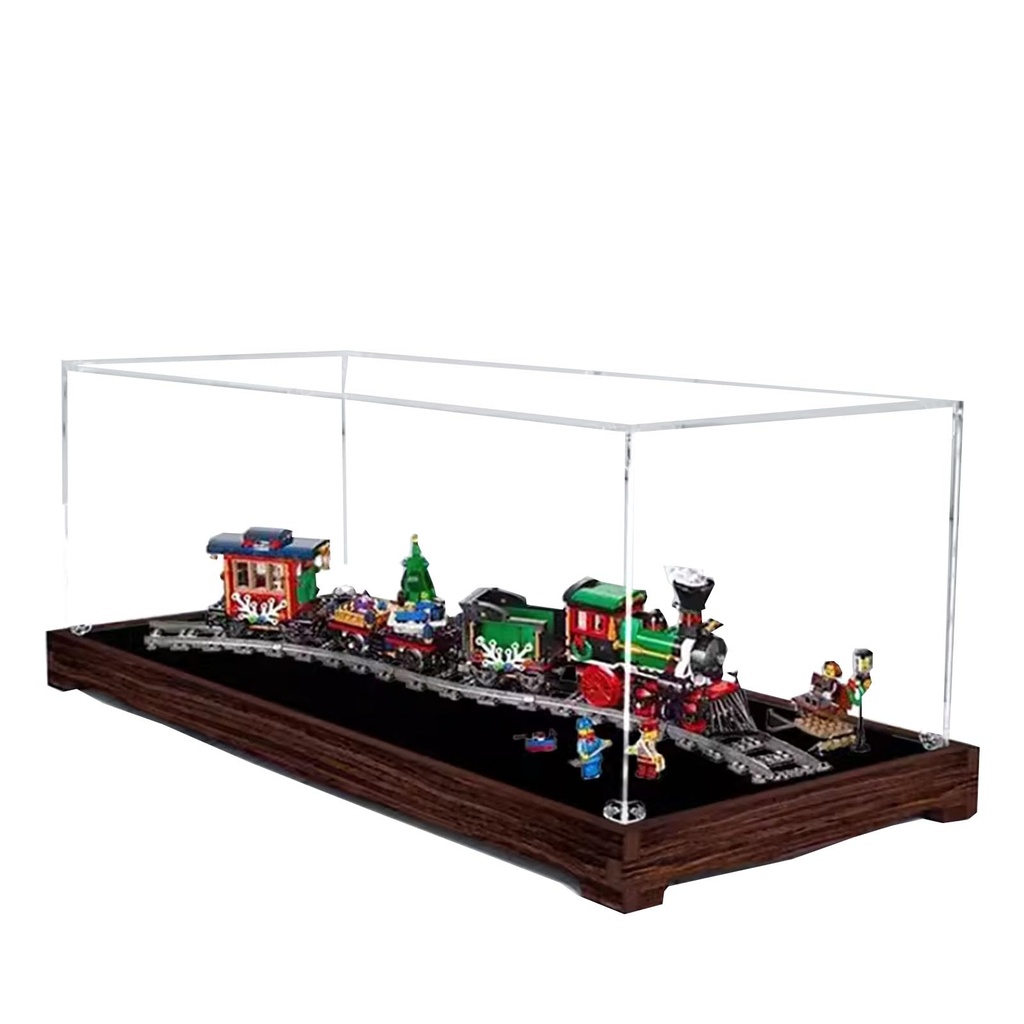 Acrylic Display Case for Lego 10254 Winter Holiday Train Dustproof Box Storage Box Transparent Box Display Box Compatible with Lego 10254Only Case No Model Option 2