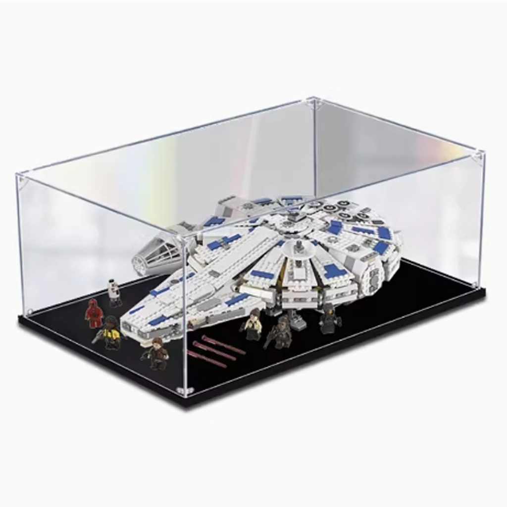 Clear Acrylic Display Box Compatible with Lego 75212 Millennium Falcon Model Dustproof Display Gifts Protect Decorations Collectibles Storage Organizer Box Only 2mm