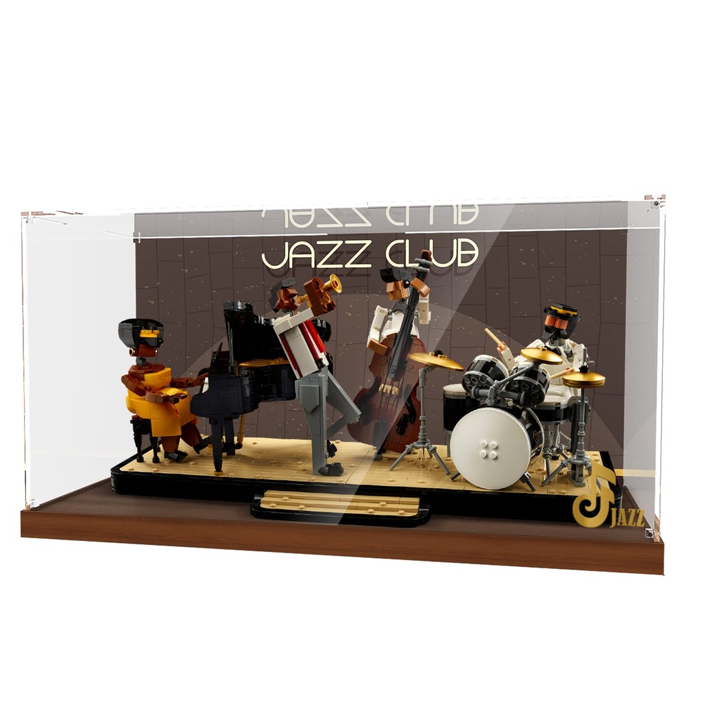 PIPART Acrylic Display Case for Lego 21334 Jazz Quartet Dustproof Clear Display Box Display Case ONLYLego Model NOT Included