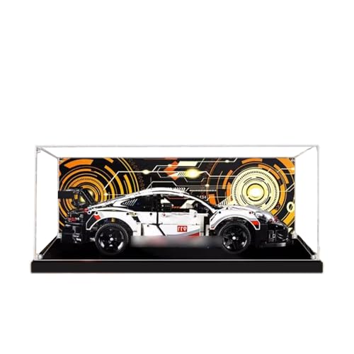 Acrylic Display Case for Lego Race Car 42096 Ultimate Display Solution for Model Collectibles Protect and Showcase Your ModelsGifts Theme H
