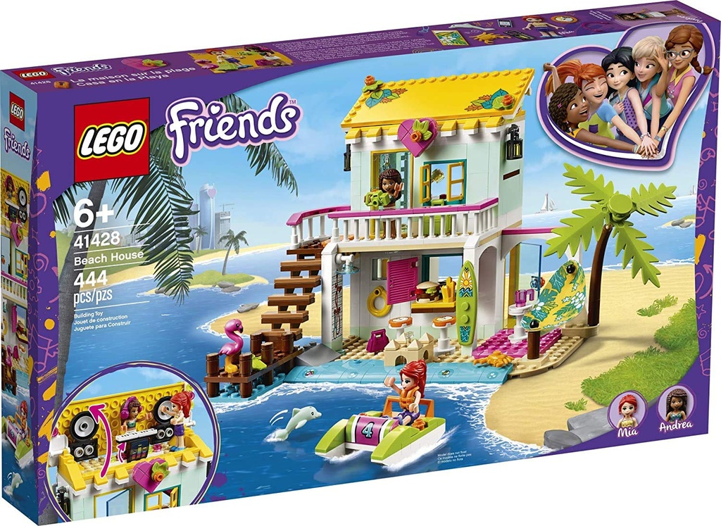 LEGO Friends Beach House 41428 Building Kit Sparks Hours of Summer Adventure Play 2020 444 Pieces