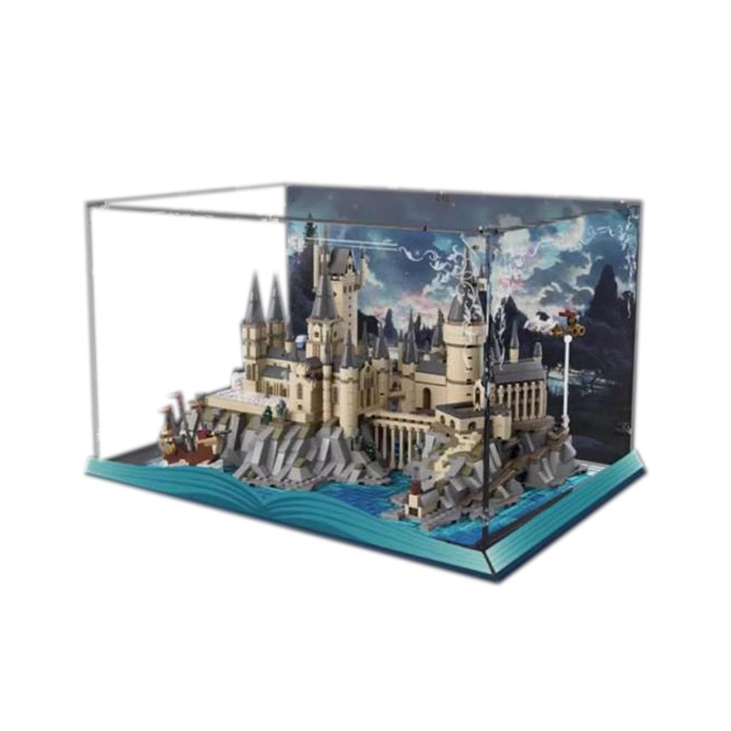 Acrylic Display Case for Lego 76419 Hogwarts Castle Courtyard Dustproof Showcase Protect Decorate Your Masterpieces Background C37 22 27
