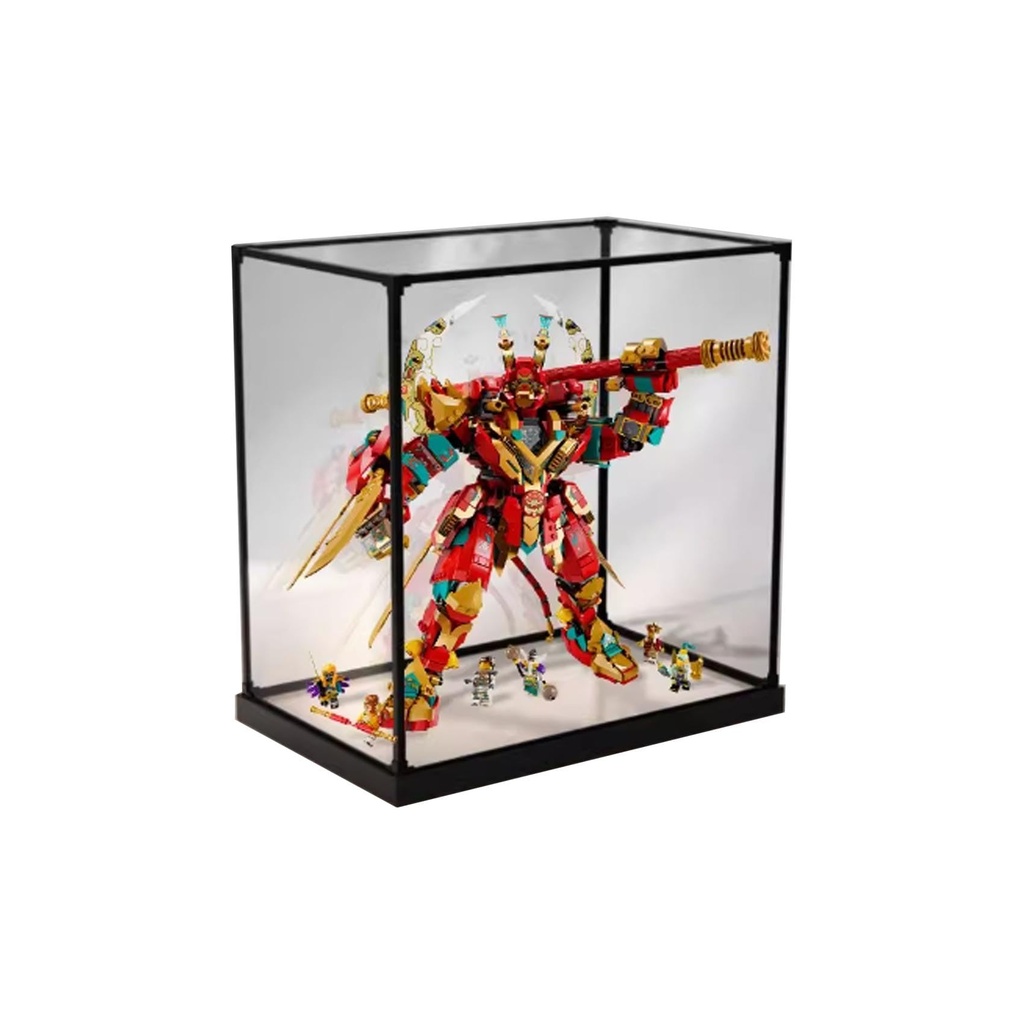 Acrylic Display case for Lego 80045 Morphing Mechs Model Dustproof Transparent collections Display Case display box only White base