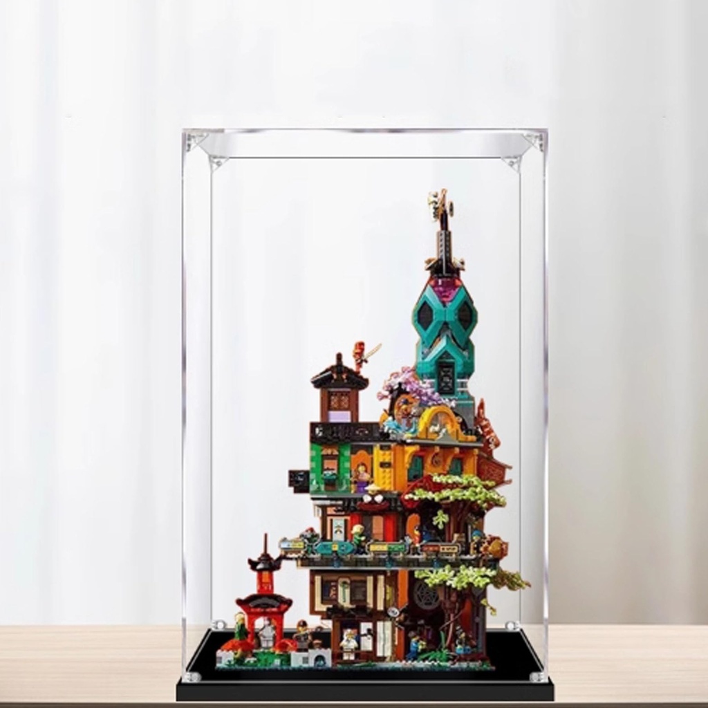 Clear Acrylic Display Box Compatible with Lego 71741 Garden Model Dustproof Display Gifts Protect Decorations Collectibles Storage Organizer Box Only 2mm