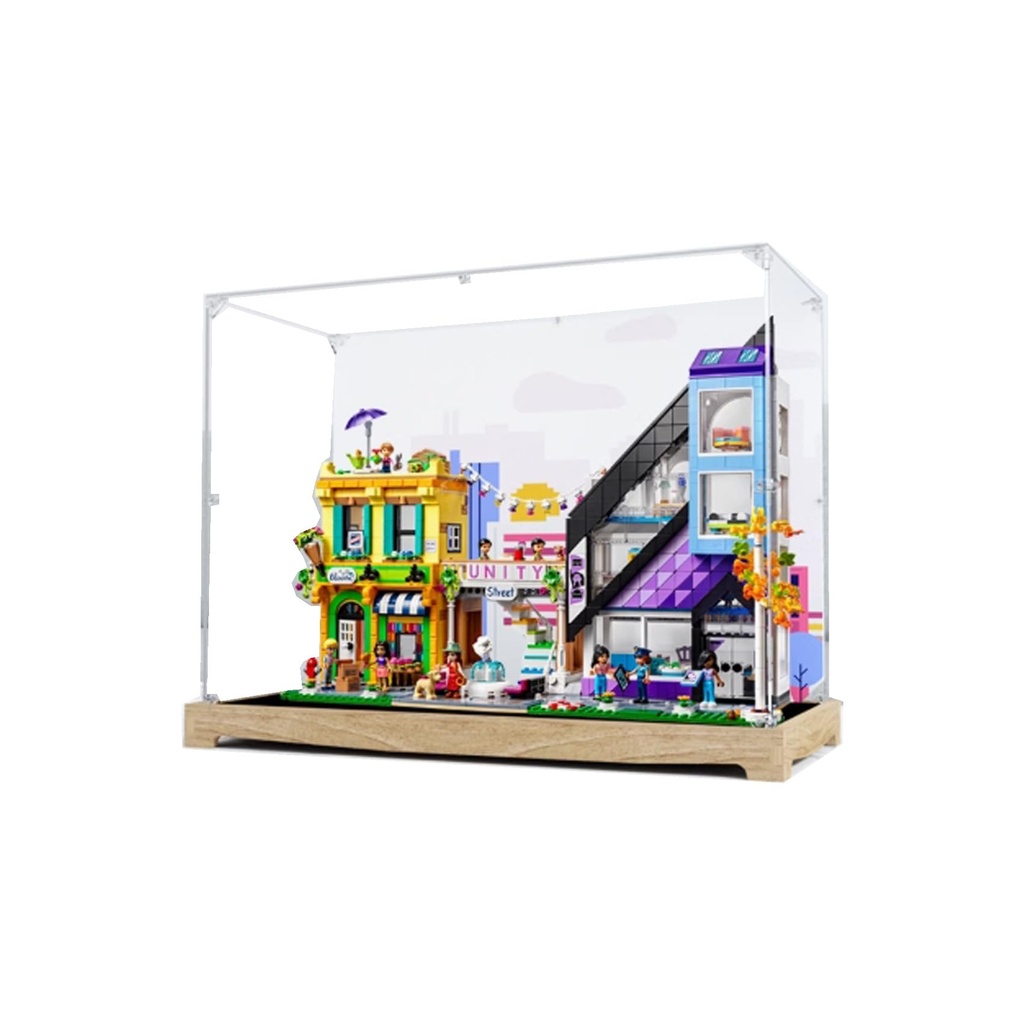 Transparent Acrylic Display Case for Lego 41732 Florist and Furniture Store Model Clear BoxStorage BoxDisplay BoxCompatible with 41732 Model Display Box only Log Color