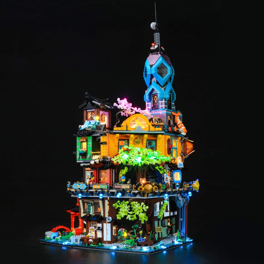 BRIKSMAX Led Lighting Kit for LEGO NINJAGO NINJAGO City Gardens Compatible with Lego 71741 Building Blocks Model Not Include the Lego Set