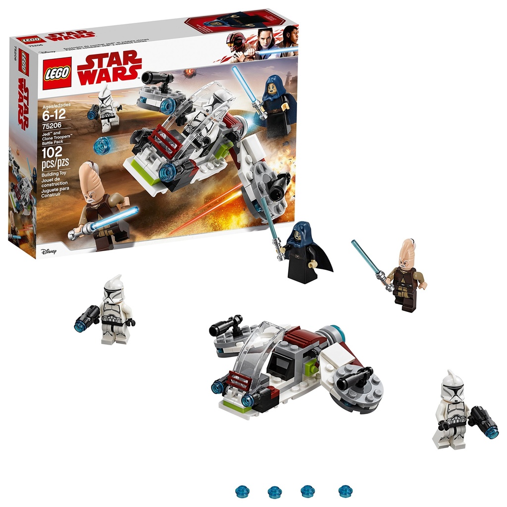 LEGO Star Wars Jedi Clone Troopers Battle Pack 75206 Building Kit 102 Piece