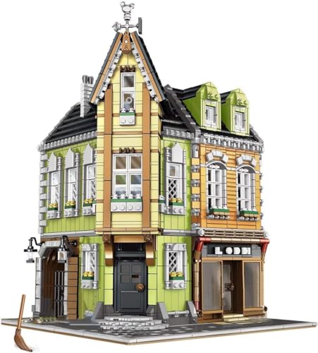 Corner Shopping Center Modular House Building Blocks 3Level Modular Building Architecture Clamp Blocks 3474Pieces House Building Kit Model Adults Compatible with lego No color box