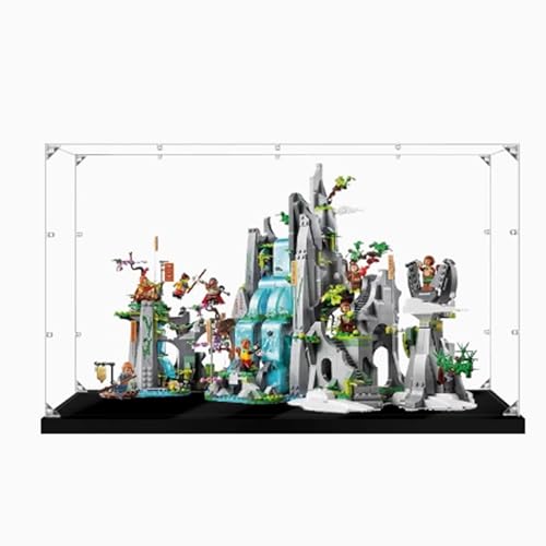 Acrylic Display Case Compatible with Lego 80024 Mount Huaguo Model Set Dustproof Transparent Display Case Storage Box Display Case Only transparently