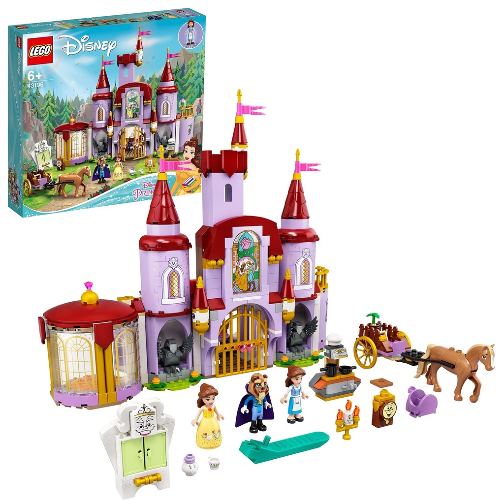 LEGO 43196 Disney Belle and the Beasts Castle Building Toy from The Beauty and the Beast Movie with Princess Prince Mini Dolls