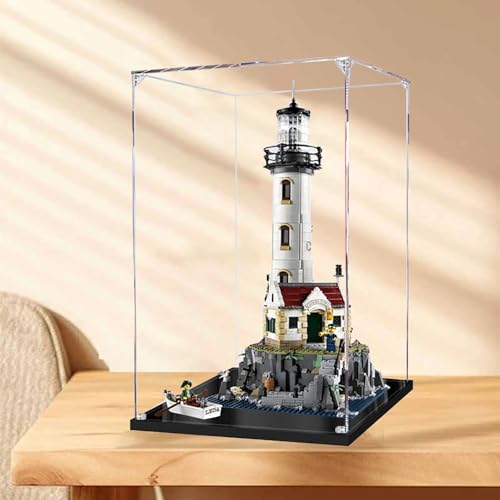 BoHeart Acrylic display case for Lego 21335 Electric Light Tower Specialcustomizedtransparent Dustproof display box can be collectedsize30x30x60cm Model Not Included 2mm