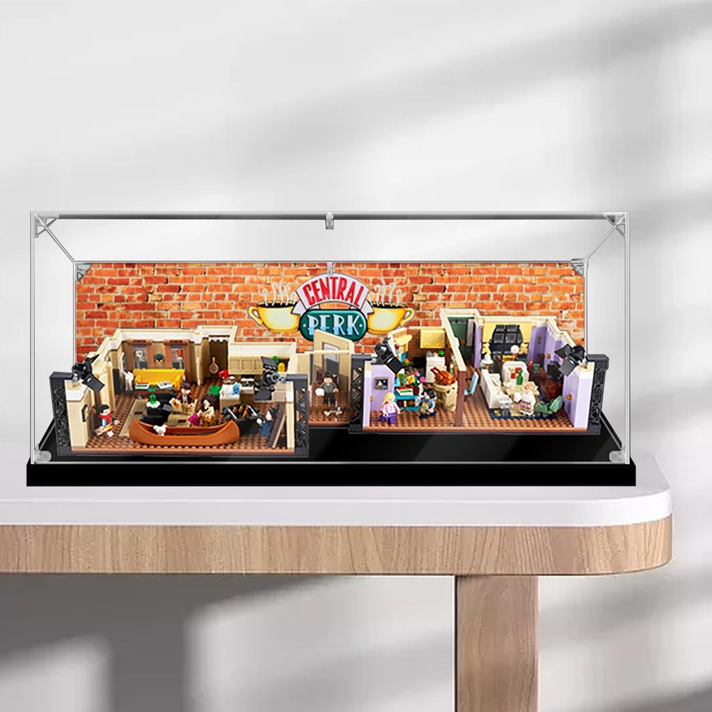 Acrylic Display Case for Lego 10292 Friends Apartments Building Kit Dustproof Clear Display Box Showcase Lego Set NOT Included Background