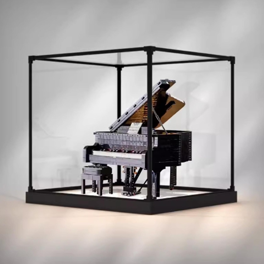 Acrylic Display Case For Lego 21323 Piano Model Dustproof Transparent Acrylic Display Case Storage Box Model Not Included White base