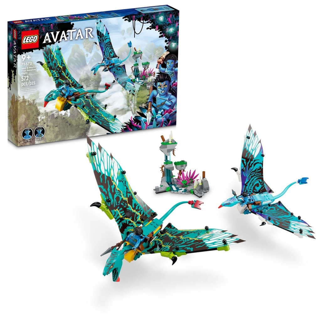 LEGO Avatar Jake Neytiri First Banshee Flight 75572 Pandora Movie Set with Toy DragonLike Figures Minifigures and Glow in The Dark Elements