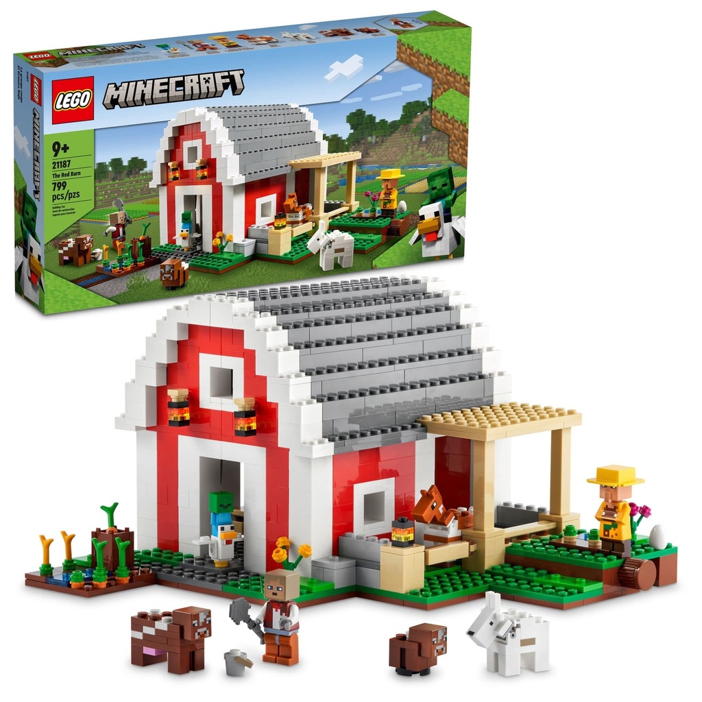 LEGO Minecraft The Red Barn 21187 Building Toy Set for Kids Girls and Boys Ages 9 799 Pieces