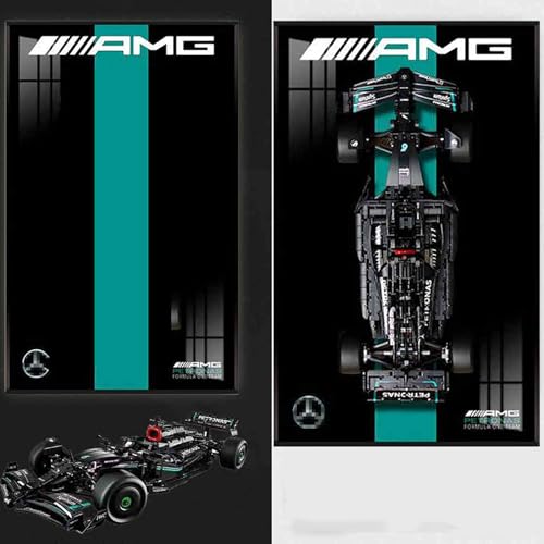 BoHeart Display Wallboard for Lego 42171 F1 Racing Model Decorative Display Panels for Lego Car Wall Mounted Displays Gift Ideas for Lego Car Wall Mount EnthusiastNO Model50X80CM