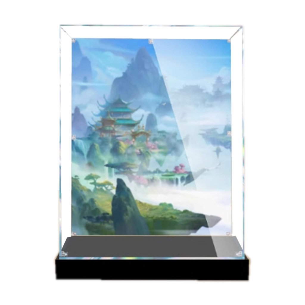 Acrylic Display Box for Lego 71477 Tower Model Transparent Dustproof Display Box Storage Box Compatible with Lego 71477 Model Model Not Included contexts 3mm
