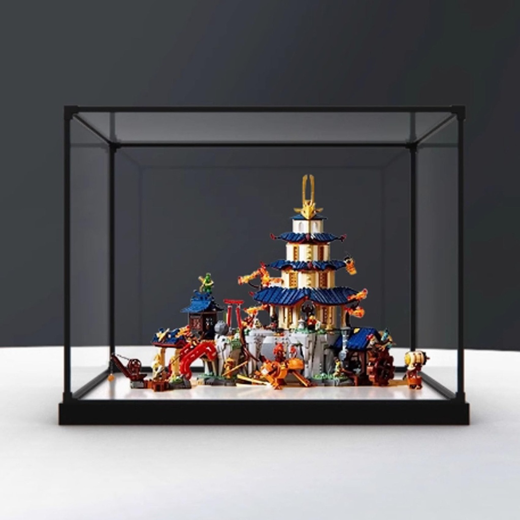 Transparent Acrylic Display Casefor Lego 71814 City of Temples Model Clear BoxStorage BoxDisplay BoxCompatible with 71814 Model Display Box only White Base