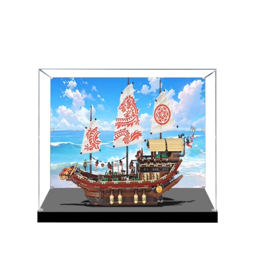Display Case for Lego 70618 The NINJAGO Movie Destinys Bounty Dustproof UVProtected Custom Fit Showcase Gifts for Lego Lovers Theme A604620cm
