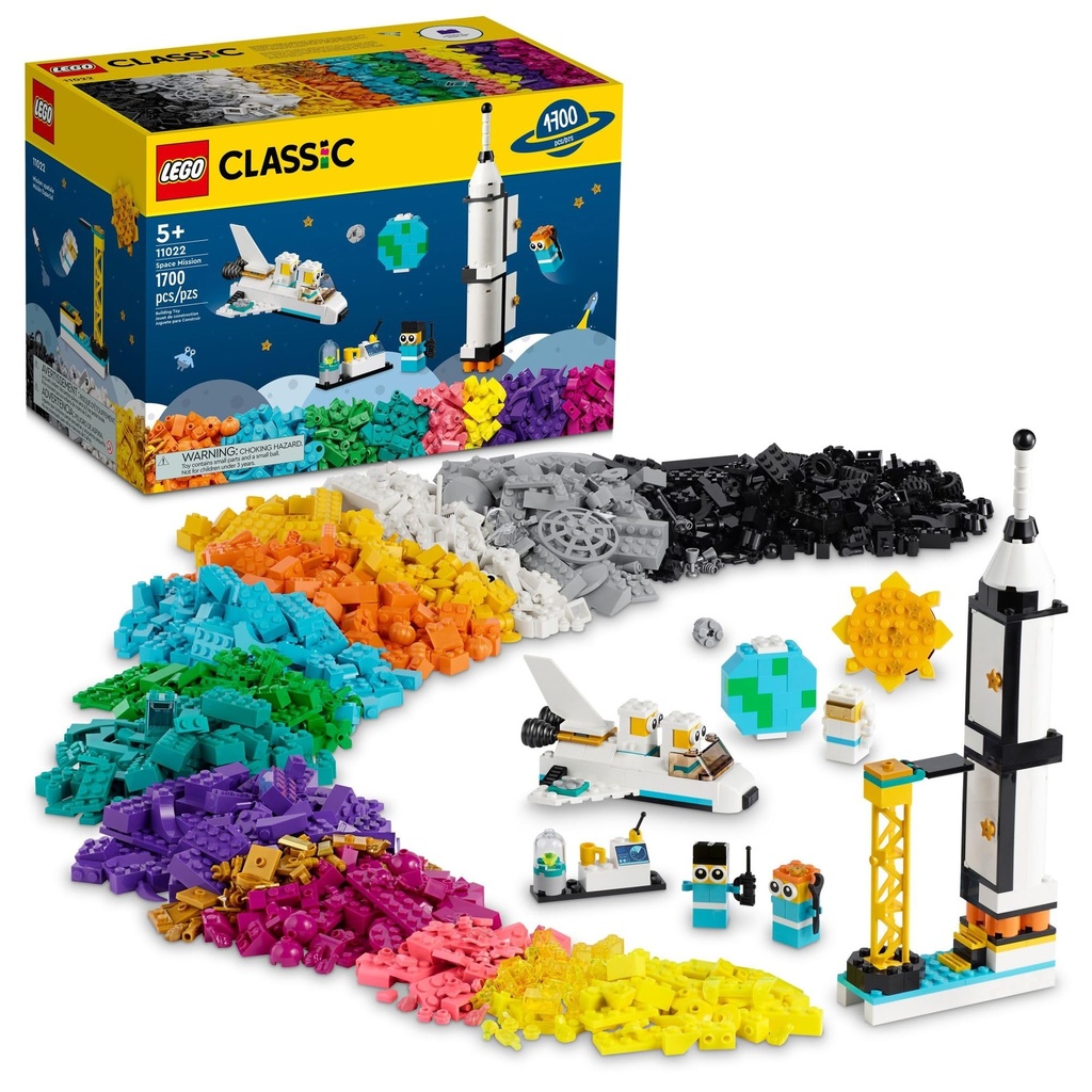 LEGO Classic Space Mission 11022 Building Set Includes 10 Space Toy Mini Builds in 1 Playset for Ages 5 1700 Pieces