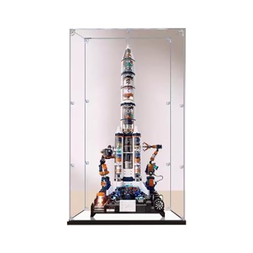 FEIFANBOYANG Acrylic Transparent Display Case for Lego Rockets Model Dustproof Transparent Display Case Showcase 137 137 283 inches Display Case Only 2mm Mirror