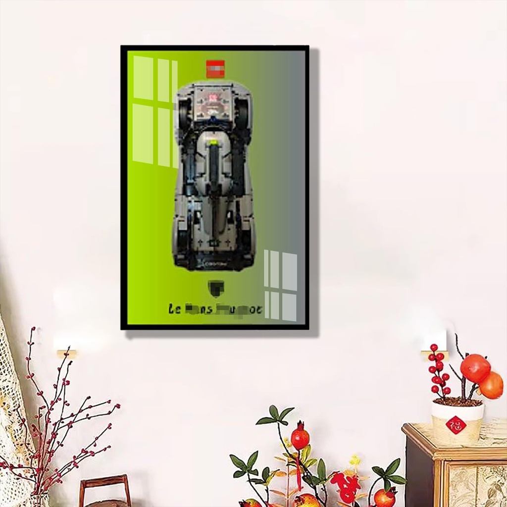 LEGO 42156 110 Scale Wall Mount Display Frame for LEGO Technic 42156 Compatible with LEGO Car Models 50 80cm Ideal Gift for LEGO Enthusiasts Wallboard Only E