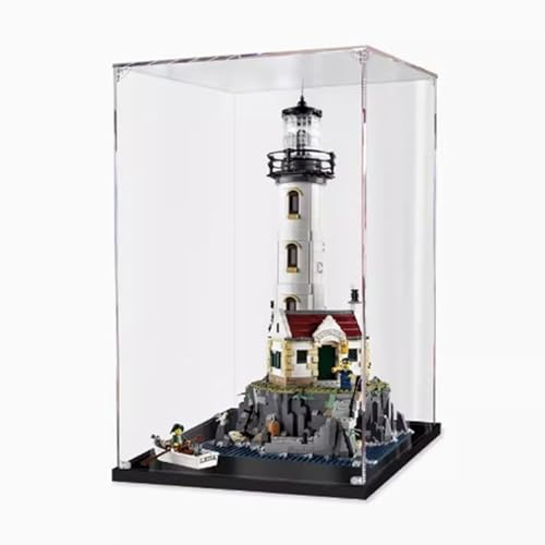Acrylic Display Box Compatible with Lego 421335 IDEAS Series Motorized Lamps Model Kit Thickened Base Collectible Gift Display Box Storage Box Box Only 2mm