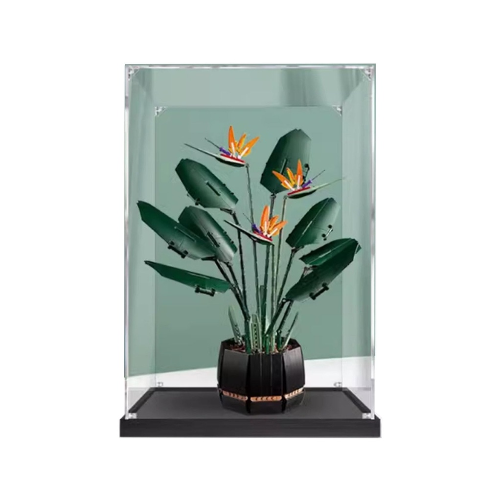 Transparent acrylic display box for Lego 10289 Bird of Paradise Bonsai Bonsai Bouquet model collection dustproof display box display box only 3mm