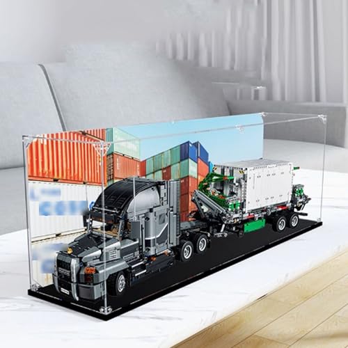 Acrylic Display Case Compatible with Lego 42078 Truck Model Set Dustproof Transparent Display Case Storage Box Display Case Only Painted Background