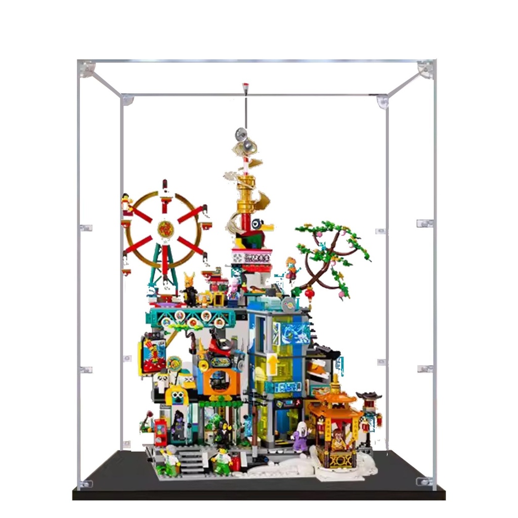 Acrylic Display Case for Lego 80054 Million Cities Dustproof UVProtected Custom Fit Showcase Gifts for Model Lovers Transparent 2mm