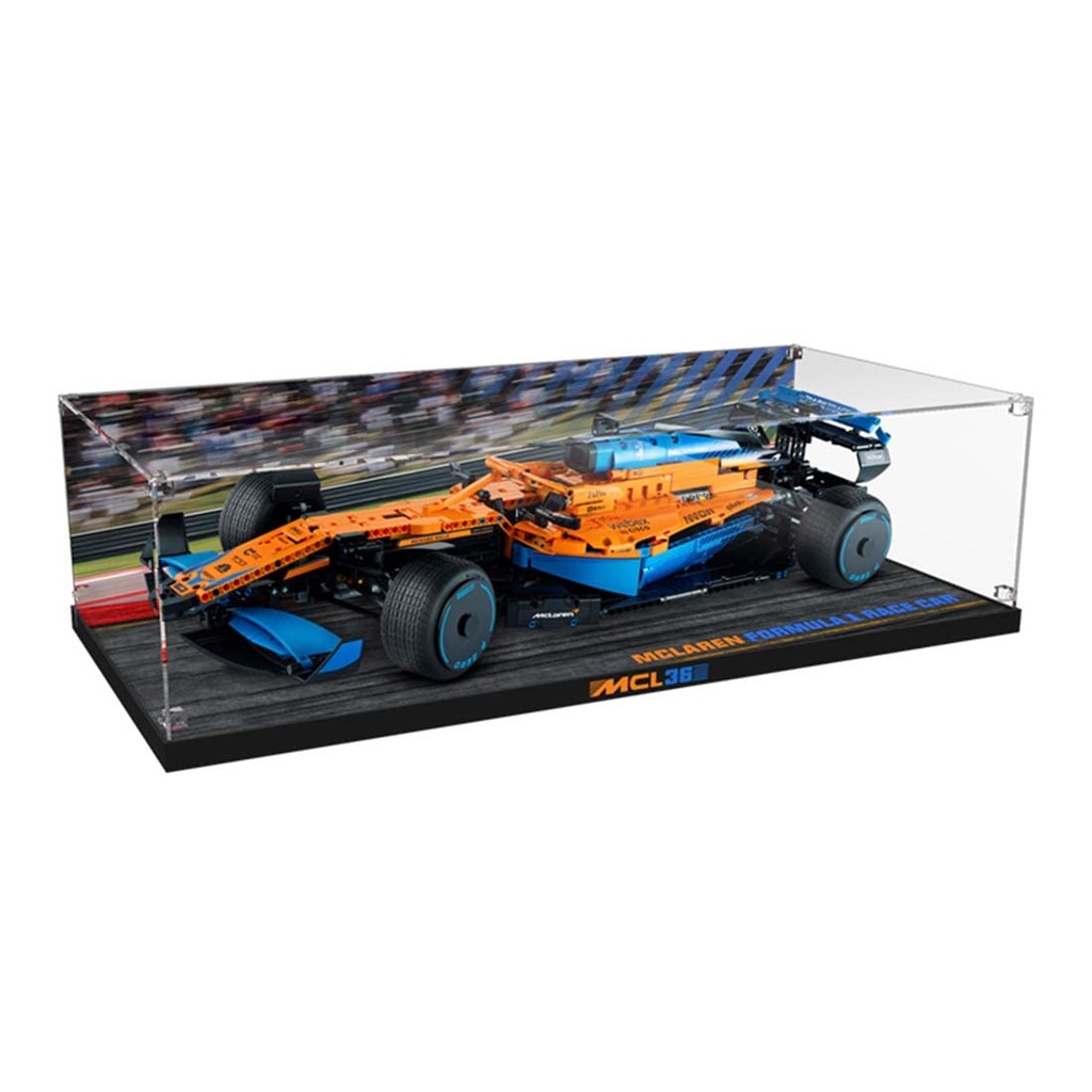 AoBrix 3MM Acrylic Display Case for Lego 42141 Formula 1 Race Car Dustproof Show Case for Lego Formula 1 Race Car 42141 Case Only