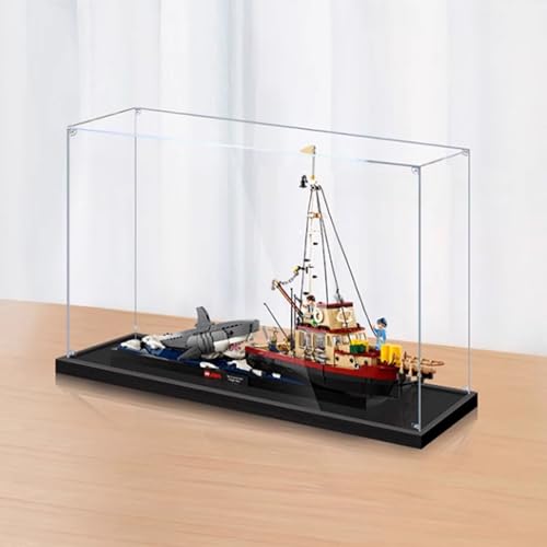 Clear Acrylic Display Box Compatible with Lego 21350 Boat Model Dustproof Presentation Gifts Protect Decorations Collectibles Storage Organizer Box Only 2mm