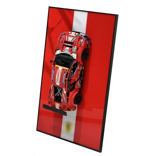 Display Wallboard for Lego Technic Ferrari 488 GTE AF Corse 51 42125 Collectibles Lego Car Wall Mount for Building Blocks Great for Lego Lovers Only Display Wallboard