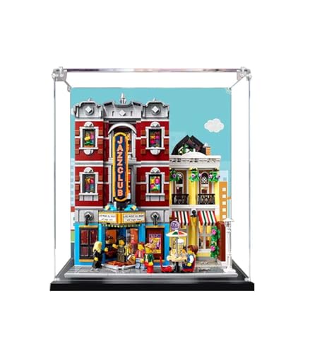 TRUSTFAR Acrylic Dustproof Display Case Designed for Lego 10312 Jazz Club Street View Building Block Models Dustproof Box Display Box Compatible with Lego 10312 No model background5