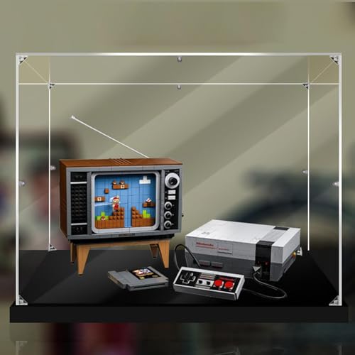 BoHeart Building Block Acrylic Display Box for Lego Nintendo Entertainment System 71374 Lego Set not Included 3mm