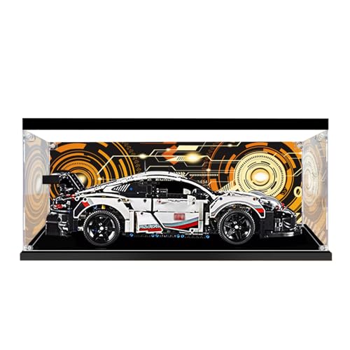 Transparent Display Case for Lego 42096 Model Acrylic Showcase with Dustproof FunctionWithout Model KitBackground and Size Can Be Customized With backgroundupper light box