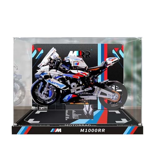 TRUSTFAR Acrylic Dustproof Display Case Designed for Lego M 1000 RR 42130 Building Block Model Transparent Box Display Box Compatible with Lego 42130 No model background2