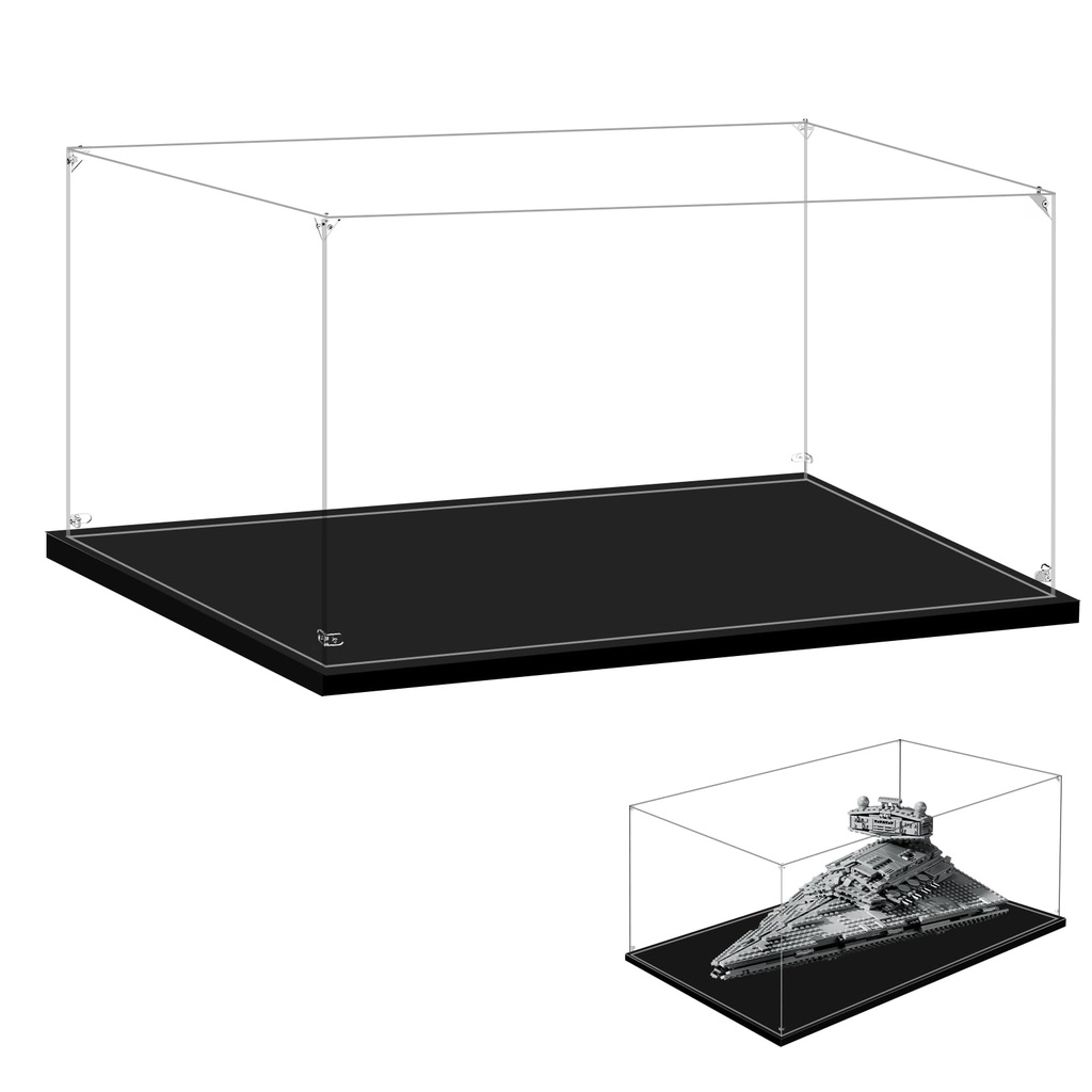 LILIKAKA Acrylic Display Case for Lego 75394 Imperial Star Destroyer 2125x1417x826inches 54x36x21cm Protect Your Collectibles from Dust with a Clear Showcase