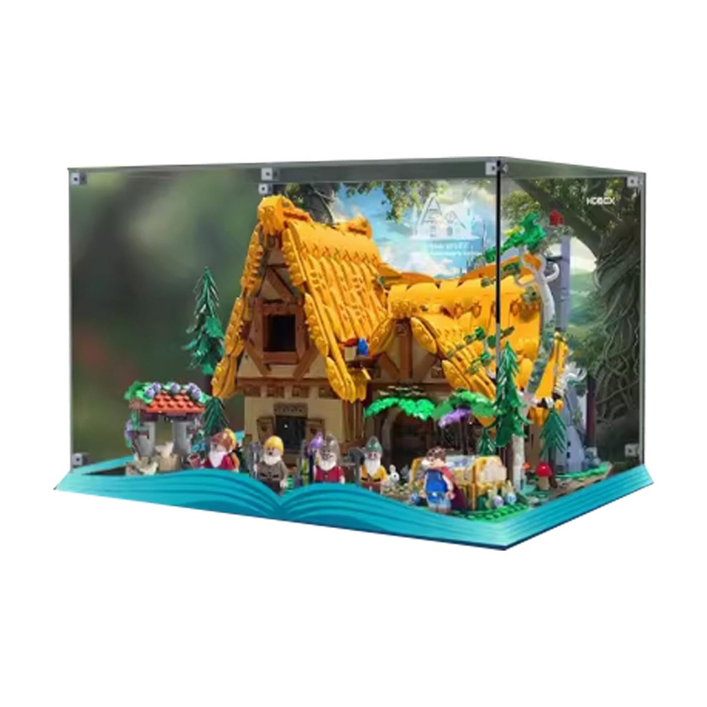 HAIWENFEIQI Acrylic Display Caseforlego43242 Snow White and The Seven Dwarfs Forest House Display Box Compatible LegoModel Showcase Gift NOT Included The Model