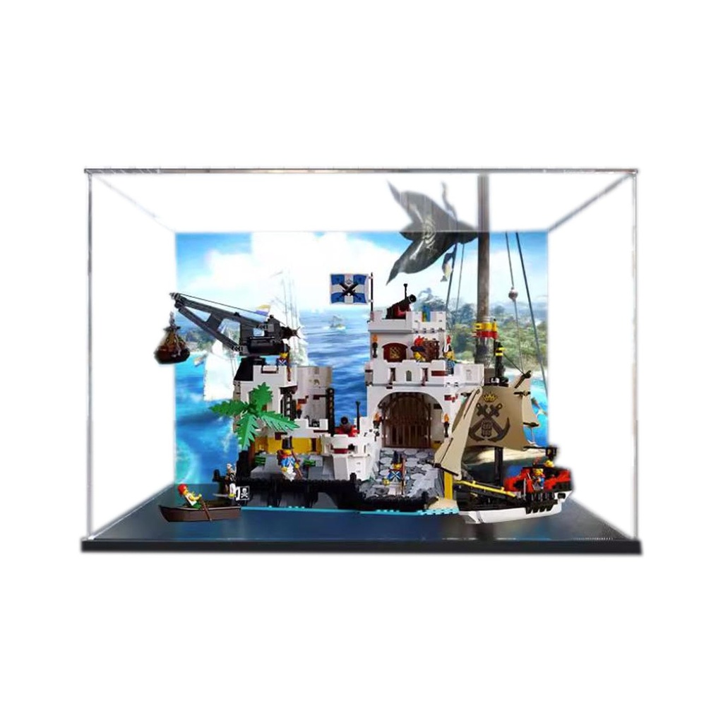Acrylic Display Case for Lego Eldorado Fortress 10320 Showcase Protect Decorate Your Masterpieces with Dustproof Storage Gifts Background D