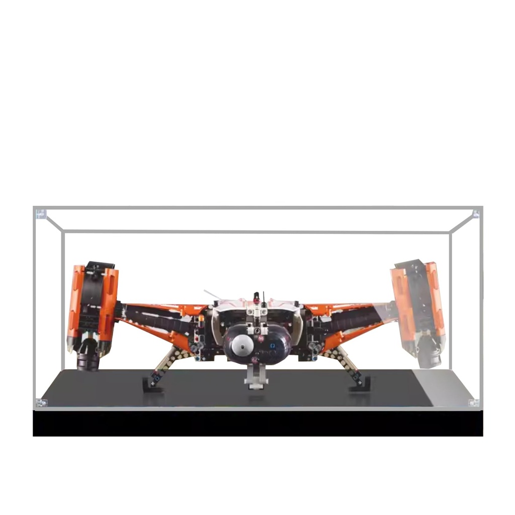 Display Case for Lego Spaceship LT81 Set 42181 Dustproof UVProtected Custom Fit Showcase Gifts for Model Lovers Assembly Storage Theme A