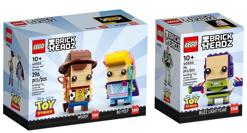 Lego Disney Brick Headz Toy Story Woody Bo Peep Buzz Lightyear Building Kit Gift Bundle Toy Story Bundle