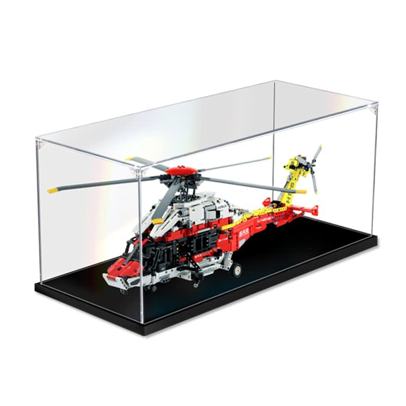 Acrylic Display Case Compatible with Lego 42145 Technic Airbus H175 Rescue Helicopter Display Case Acrylic Display Case for Lego 42145 Without Model Kit