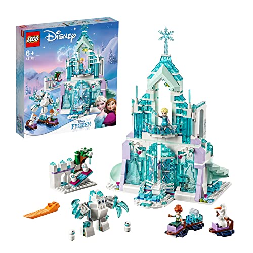 LEGO 43172 Disney Princess Frozen Elsas Magical Ice Palace Set with Princess Elsa and Anna Mini Dolls and Frozen Playground