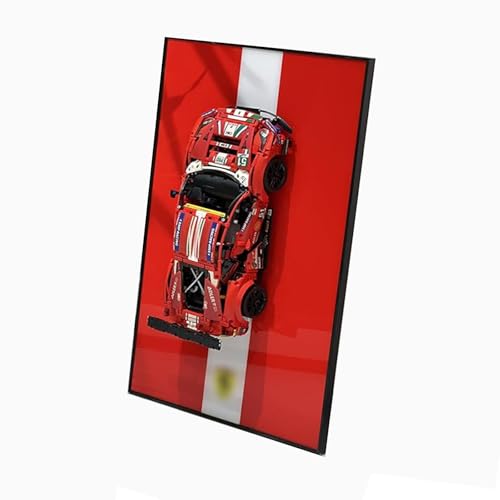 Display Wallboard for Lego Technic Ferrari 488 GTE AF Corse 51 42125 Collectibles Lego Car Wall Mount for Building Blocks Great for Lego Lovers Only Display Wallboard